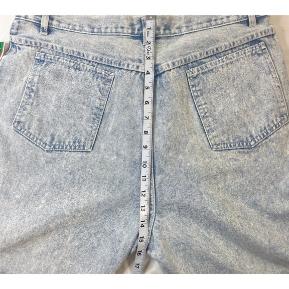 NWT Stefano Vintage High Waisted Acid Wash Jeans Womens Crop Denim 90s Style - Picture 10 of 11
